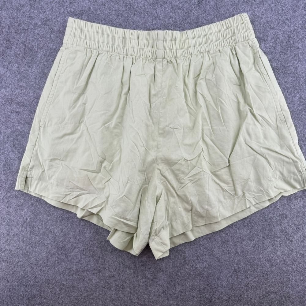 Abercrombie Shorts Womens Medium 1011-310 Light Green Elastic Waist NEW